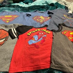 Bundle of Sz 5/XS Spider-Man and Superman Shirts